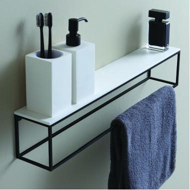 Bertocci Officina 02 Дозатор для жидкого мыла, настольный композит, цвет: белый матовый/черный матовый