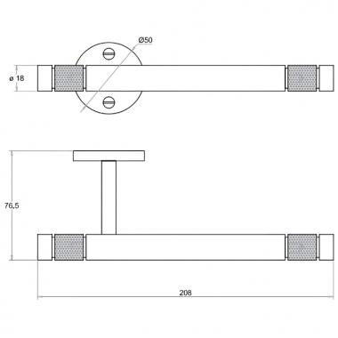 Bertocci Officina 01 Держатель т/б, правый, подвесной, цвет: золото матовое