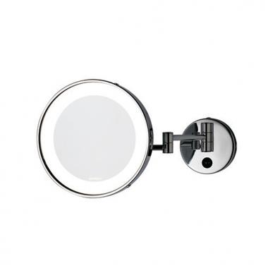 Bertocci Specchi Зеркало косметические, настенное круглое зеркало с LED-подсветкой,выключателем,3-кратное увеличение, цвет: хром