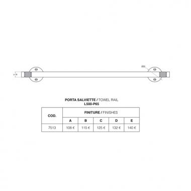 Bertocci Officina 01 Полотенцедержатель 50 см, цвет: хром
