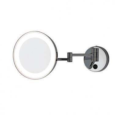 Bertocci Specchi Зеркало косметические, настенное зеркало с LED-подсветкой и выключателем, 3-х кратное увеличение, цвет: хром