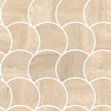 Reverso Beige Patinato Ret. Mosaico Wavy 28.4x28.4