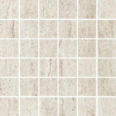 Travertini Due Bianco Naturale Ret. Mosaico Tessera 5-5 30x30