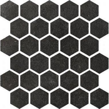 Materia Prima Black Storm Naturale Mosaico Esagona 27x27