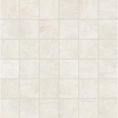 Ardoise Blanc Grip Ret. Mosaico Tessere 5-5 30x30