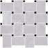 Gemme Breccia Cenere, Black Mirror Naturale Ret. Mosaico Basket 30x30