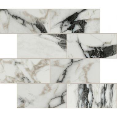 Les Bijoux de Rex Calacatta altissimo blanc Glossy Ret. Muretto 7.5-15 30x30