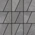 Ardesia Mix Cenere Mix Naturale Ret. Mosaico Trapezi 37.5x37.5