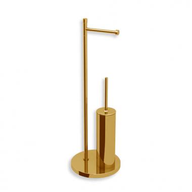 Bertocci Cinquecento Напольная стойка с ершиком и бумагодержателем, цвет: золото