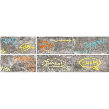 New York Colored words Wall Street Naturale Inserto S6 10x20