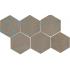 Mat Dec Blu mix 6 Sandal Naturale Esagona 24x27.7