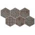 Mat Dec Red mix 6 Smoke Naturale Esagona 24x27.7