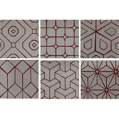 Mat Dec Red mix 6 Zinc Naturale 20x20