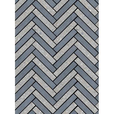 Match-Up Earl grey mix, Blueberry Naturale Decoro Zig Zag 24x48