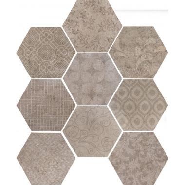 Riabita Il Cotto Fabric Natural Naturale Esagona 24x27.7