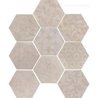Riabita Il Cotto Fabric Shabby Chic Naturale Esagona 24x27.7