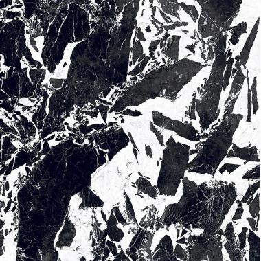 B&W_Marble Fragment High-glossy Ret. 80x80