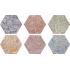 Fuoritono Fuoridamasco Mix Naturale Esagona S6 24x27,7