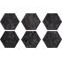 Fuoritono Fuoridamasco Nero Naturale Esagona S6 24x27,7