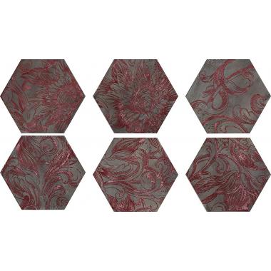 Fuoritono Fuoridamasco Rosso Naturale Esagona S6 24x27,7