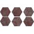 Fuoritono Fuoridamasco Rosso Naturale Esagona S6 24x27,7