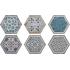 Fuoritono Fuorimaiolica Mix Naturale Esagona S6 24x27,7