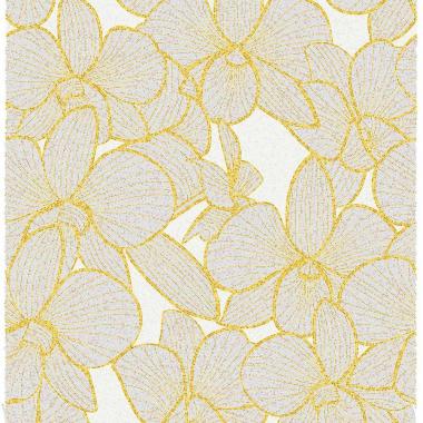 Tropical Splendor Gold Orchids Opaque 265x316