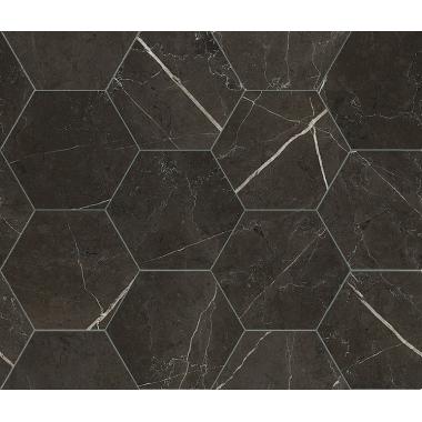 Anima Graphite 28.5x33 Composizione Esagono Lucidato Lap.