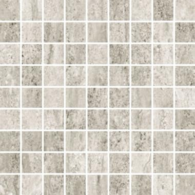 Travertini Due Greige Lux Ret. Mosaico Tessera 3-3 30x30