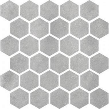 Materia Prima Grey Vetiver Naturale Mosaico Esagona 27x27