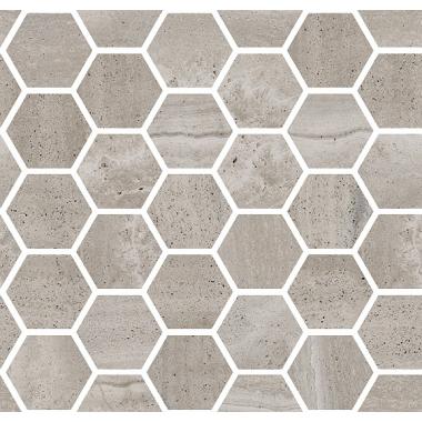 Reverso Grigio Naturale Ret. Mosaico Esagono 30x30
