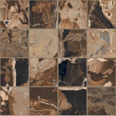 Les Bijoux de Rex Jaspe rouge Glossy Ret. Mosaico 7.5-7.5 30x30