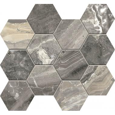 Anima Futura Keen Grey 28.5x33 Composizione Esagono Lucidato Ret.