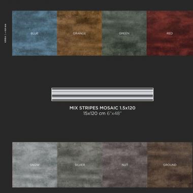 Play One Krea все цвета Nat. Ret. Stripes Mosaic Mix 15x120