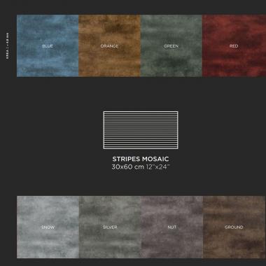 Play One Krea все цвета Nat. Ret. Stripes Mosaic 30x60