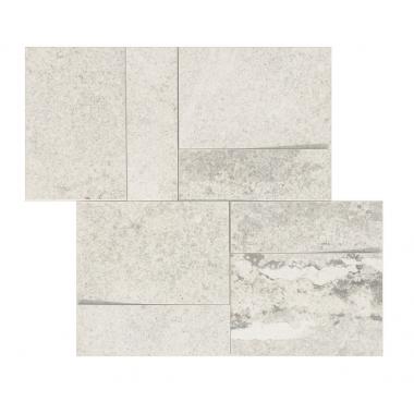 La Roche di Rex La roche blanc Naturale anticato Ret. Muretto 3D Inclinato 30x30
