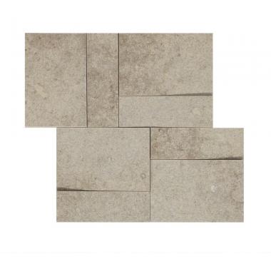 La Roche di Rex La roche ecru Naturale anticato Ret. Muretto 3D Inclinato 30x30