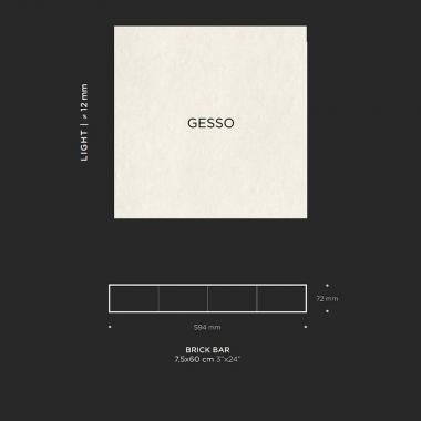 Play One Light Gesso Nat. Ret. Brick Bar 7.5x60
