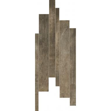 Matieres de Rex Matieres brun Matte Ret. Modulo Listello Sfalsato 21x40