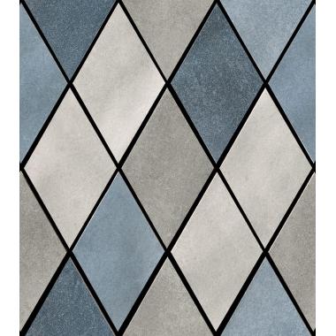Materia Prima Mix Blue Naturale Mosaico Rombo 25x25
