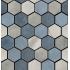 Materia Prima Mix Blue Naturale Mosaico Esagona 27x27