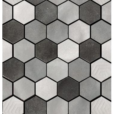 Materia Prima Mix Grey Naturale Mosaico Esagona 27x27
