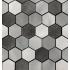 Materia Prima Mix Grey Naturale Mosaico Esagona 27x27