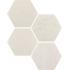 Silver Stone Mix Ivory Strutturato Ret. Esagono 19x22