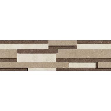 Industrial Mix Ivory, Moka, Taupe Soft Ret. Modulo Listello Sfalsato 15x60