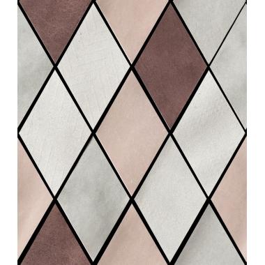 Materia Prima Mix Pink  Naturale Mosaico Rombo 25x25
