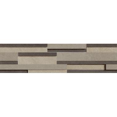 Industrial Mix Sage, Plomb, Steel Soft Ret. Modulo Listello Sfalsato 15x60