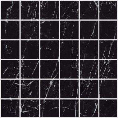 Marquina Nero Lucidato Ret. Mosaico 5-5 30x30