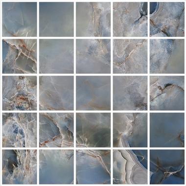 Onice Reale Oceano Lucidato Ret. Mosaico 5-5 30x30