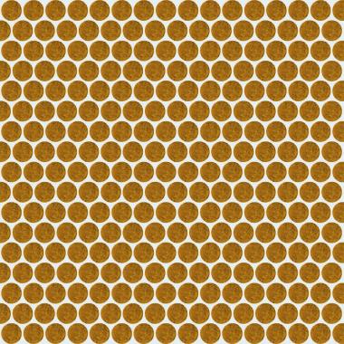 Extra Light Ocher Shiny Mosaco Di Vetro Circle 29.5x27.7